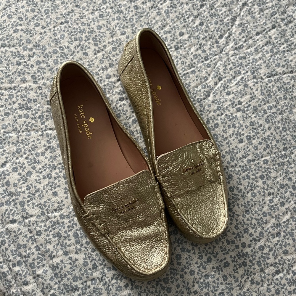 Kate Spade Metallic Gold Flats